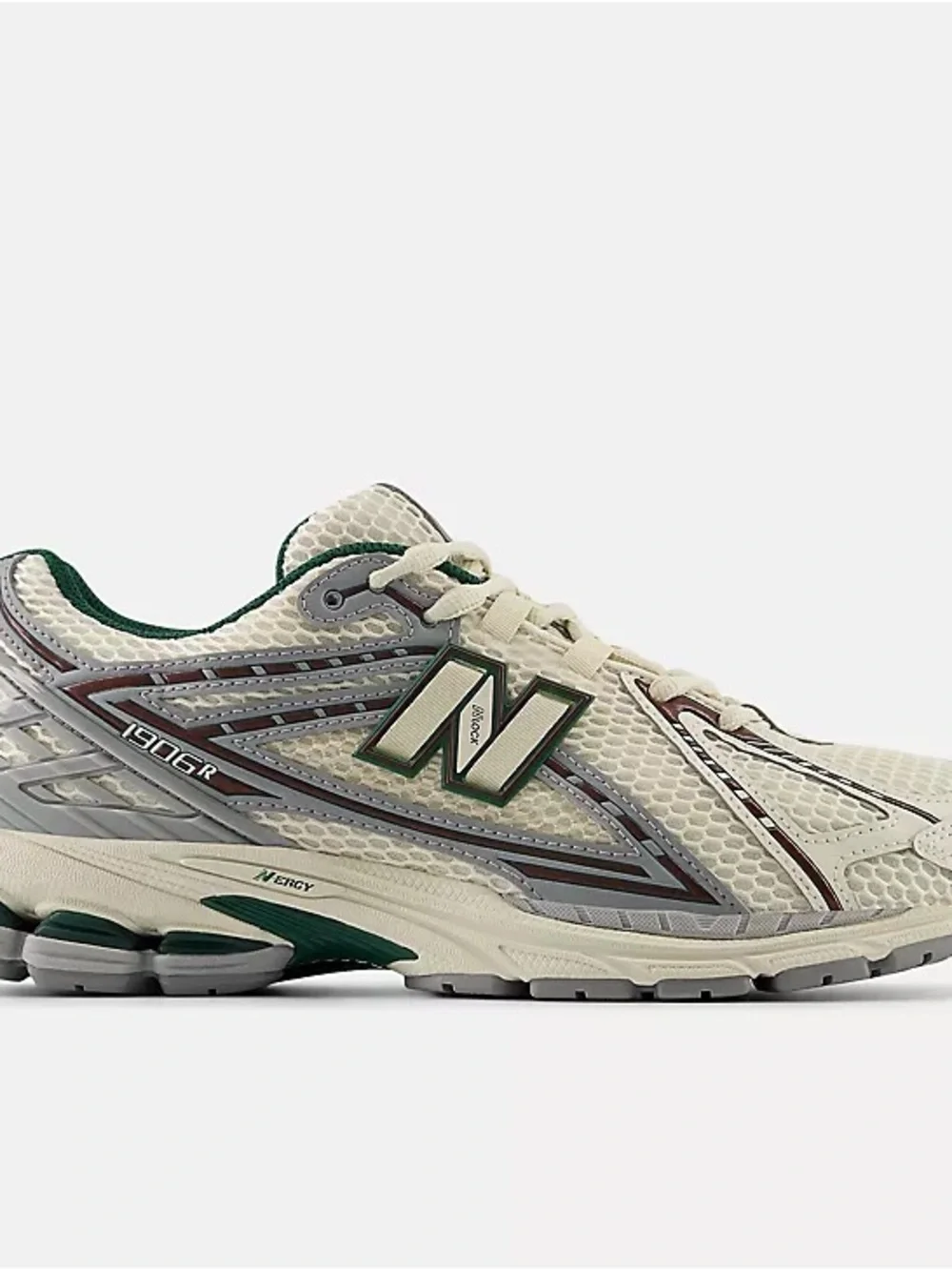 New Balance Men’s 1906R Sneakers in Cream with Green and Gray Accents